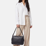 Borsa a Spalla in Vera Pelle Nero