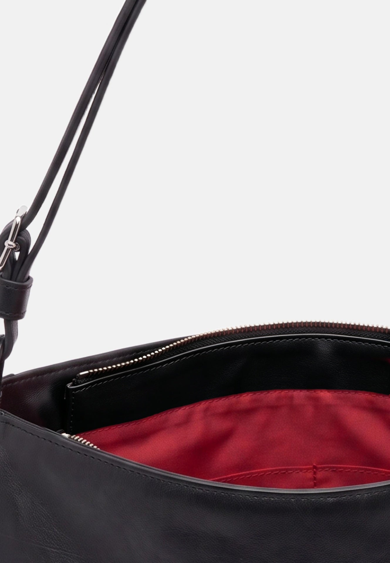 Borsa a Spalla in Vera Pelle Nero