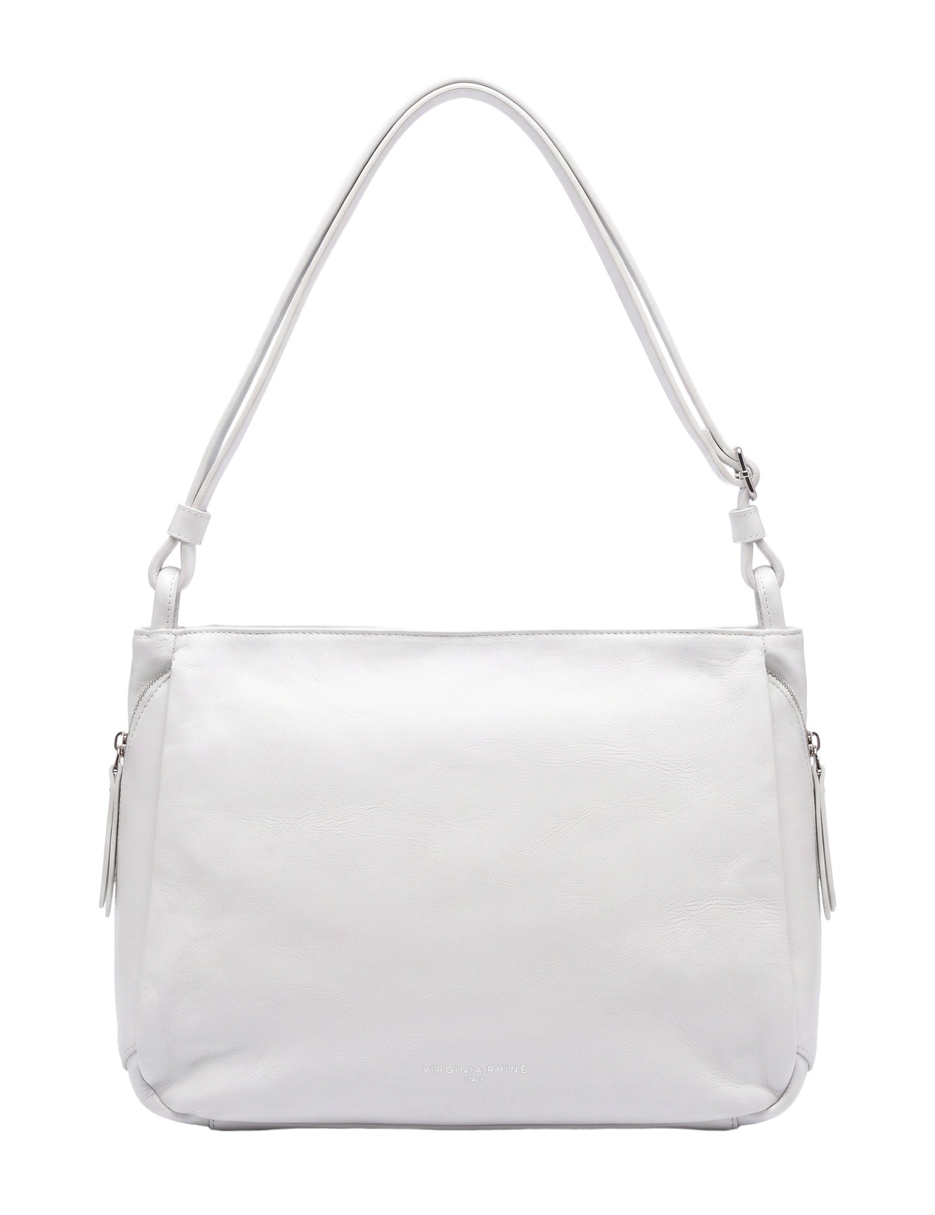 Borsa a Spalla in Vera Pelle Bianco