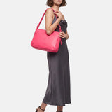 Borsa a Spalla in Vera Pelle Rosso
