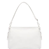 Borsa a Spalla in Sauvage Leather Bianco