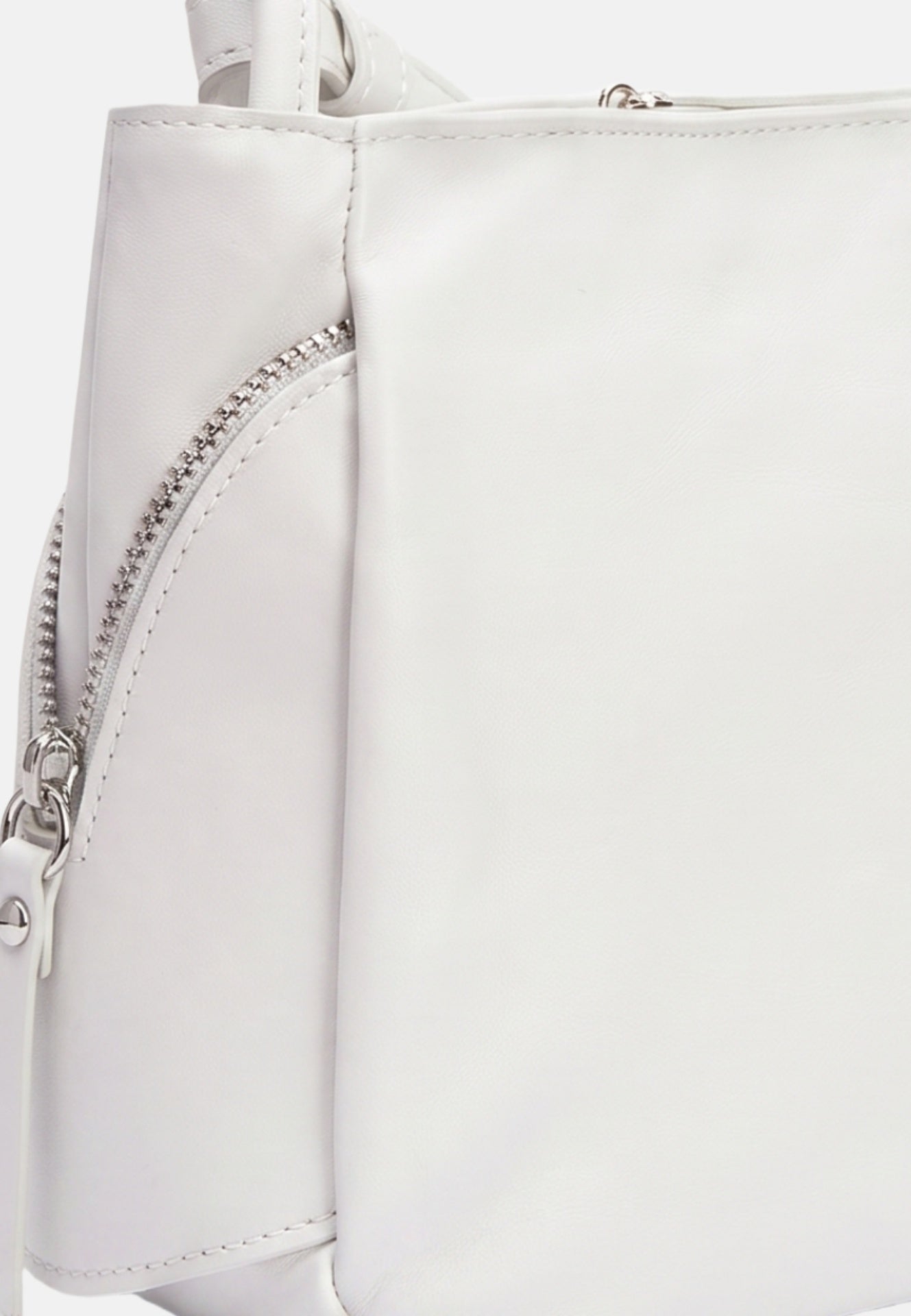 Borsa a Spalla in Sauvage Leather Bianco