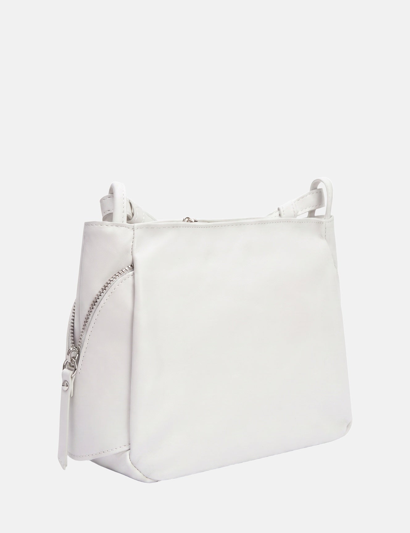 Borsa a Spalla in Sauvage Leather Bianco