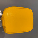 Borsa a Tracolla in Dollaro Leather Giallo Scuro