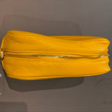 Borsa a Tracolla in Dollaro Leather Giallo Scuro