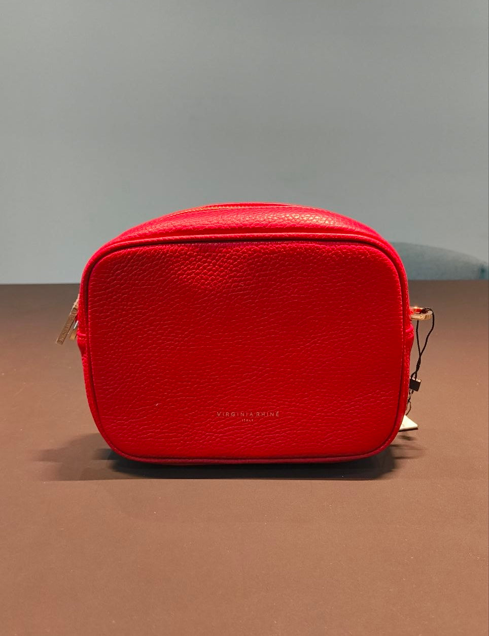 Borsa a Tracolla in Dollaro Leather Rosso