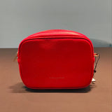 Borsa a Tracolla in Dollaro Leather Rosso