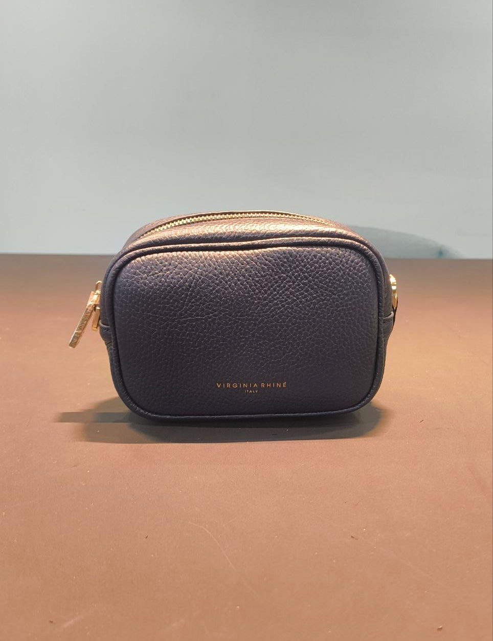 Borsa a Tracolla in Vera Pelle Blu