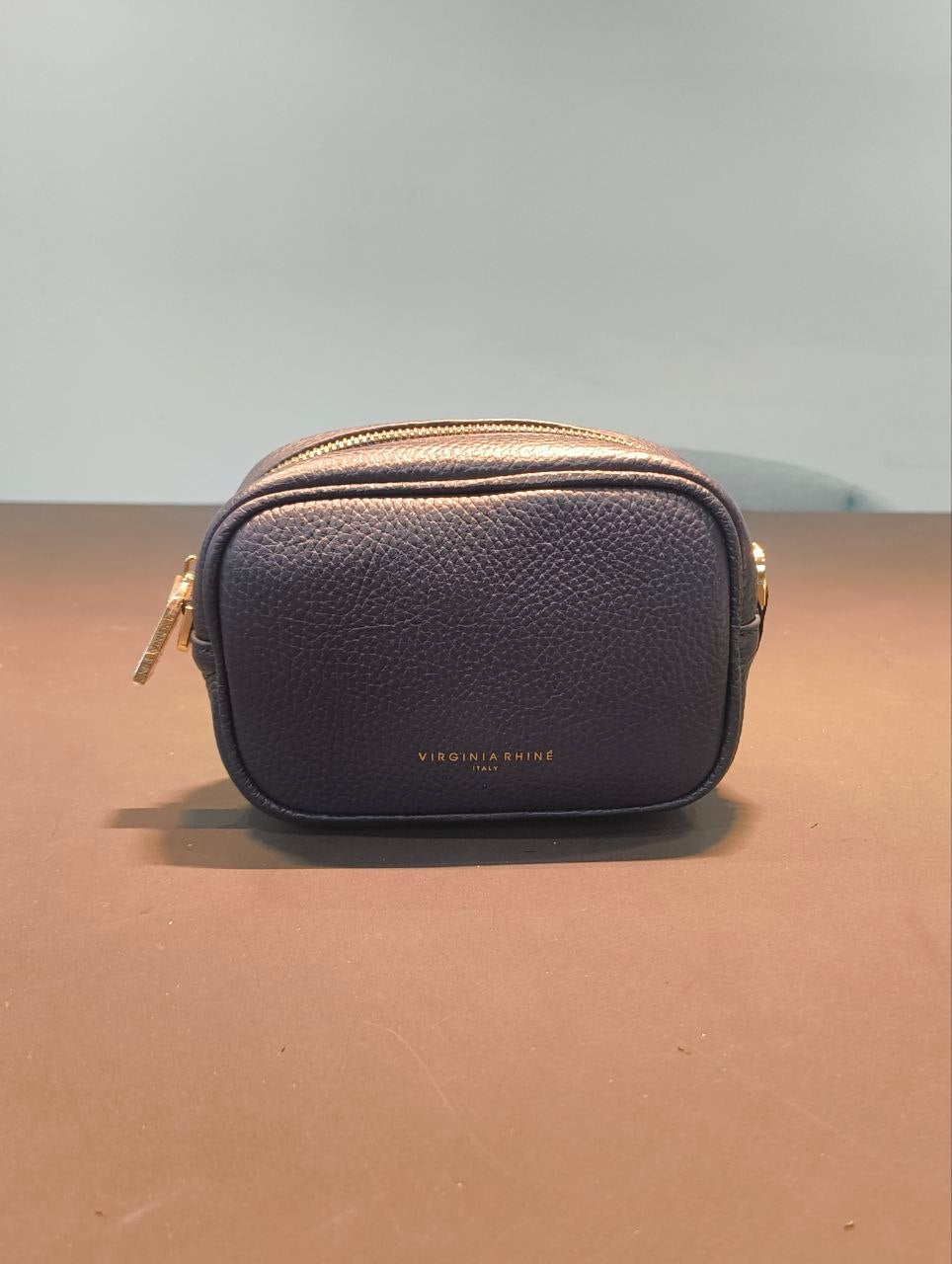Borsa a Tracolla in Vera Pelle Blu