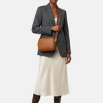 Borsa a Tracolla in Vera Pelle Cognac