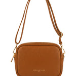 Borsa a Tracolla in Vera Pelle Cognac