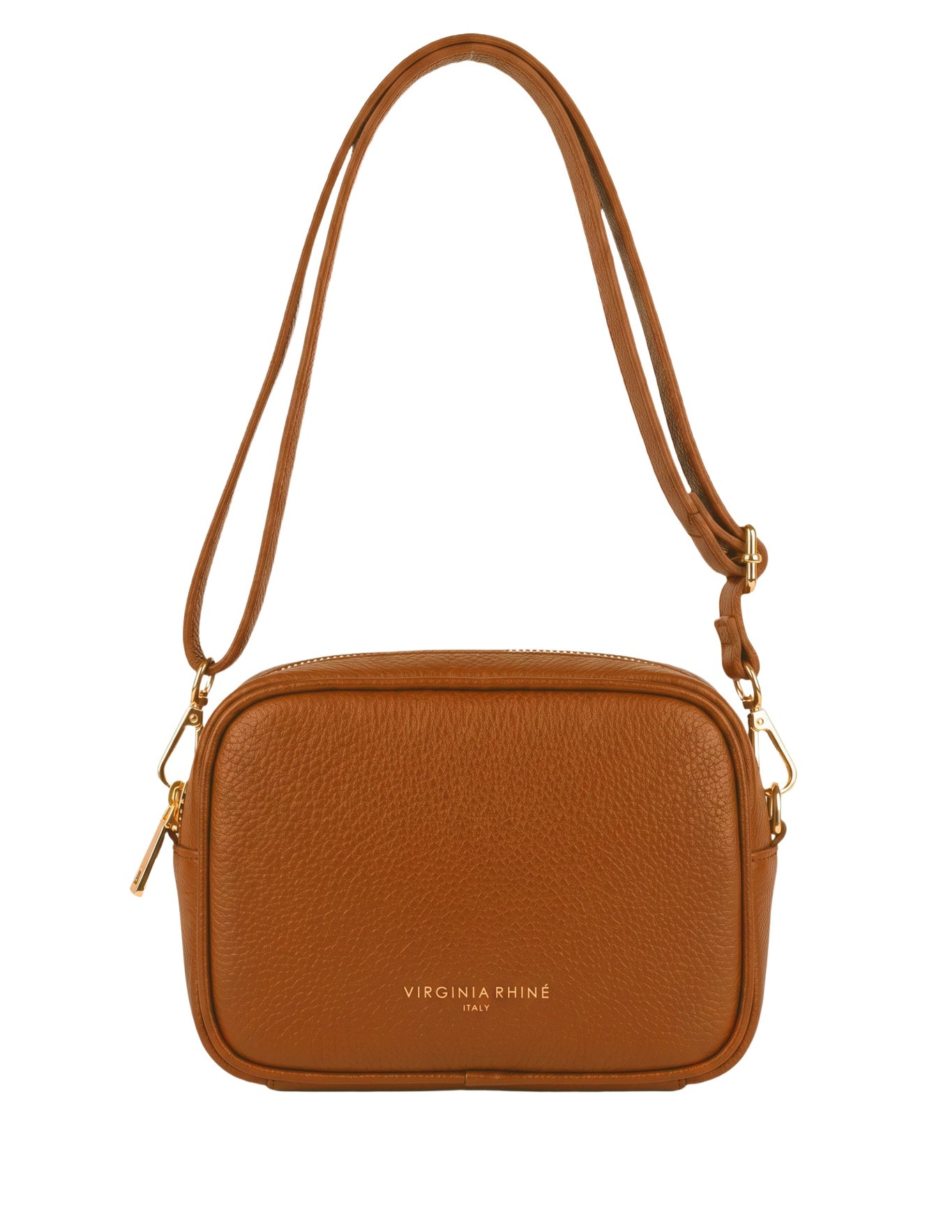 Borsa a Tracolla in Vera Pelle Cognac
