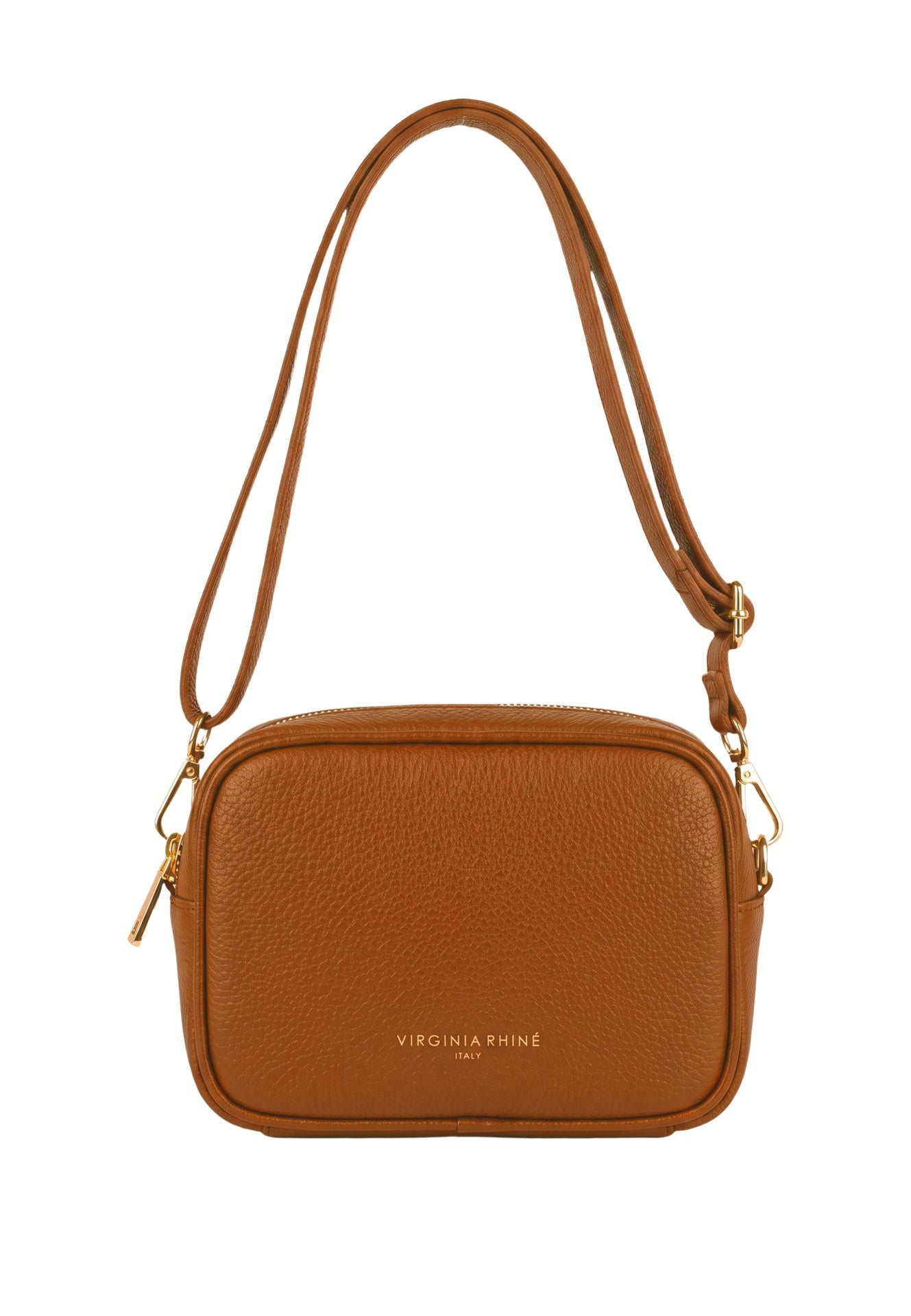 Borsa a Tracolla in Vera Pelle Cognac