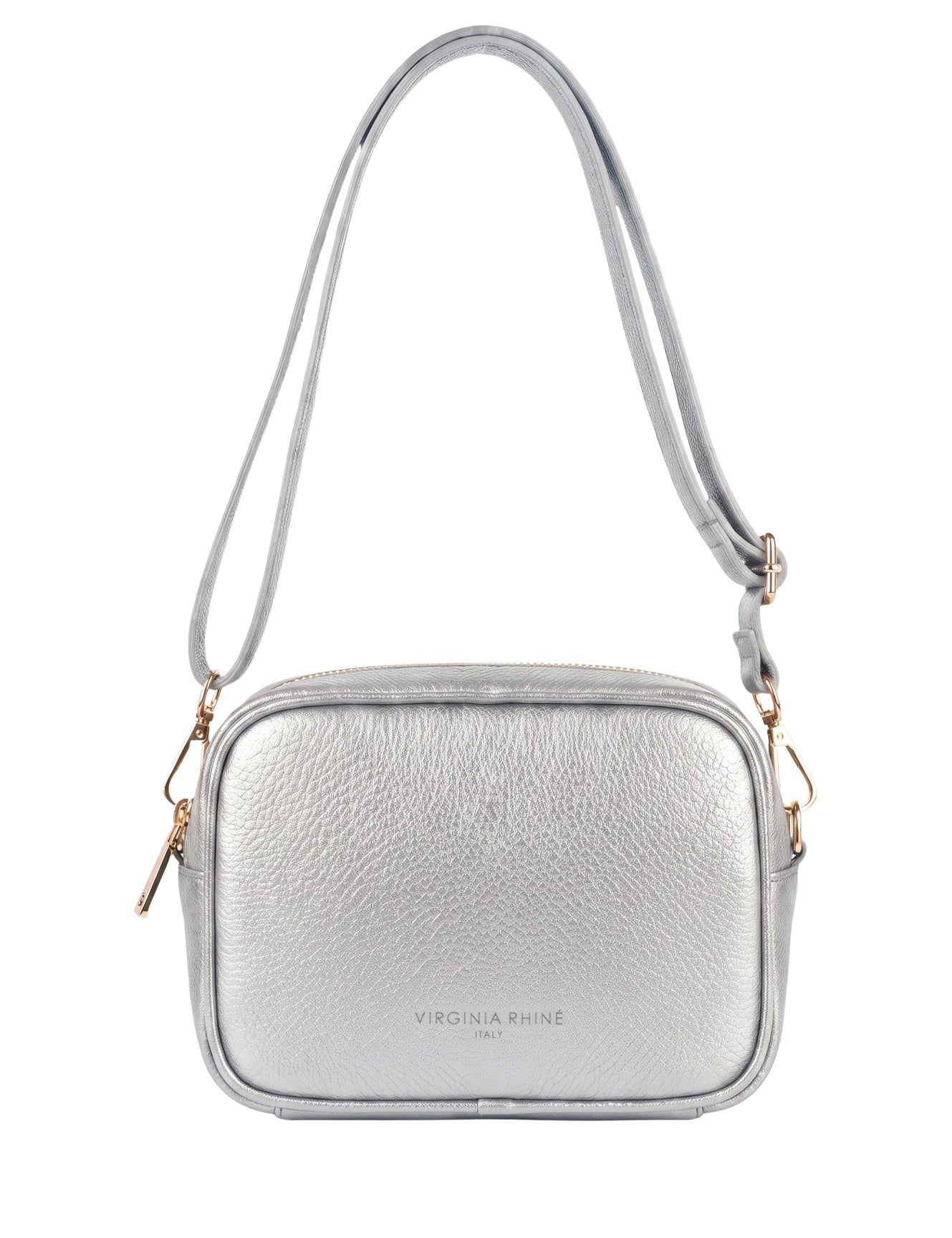 Borsa a Tracolla in Vera Pelle Argento