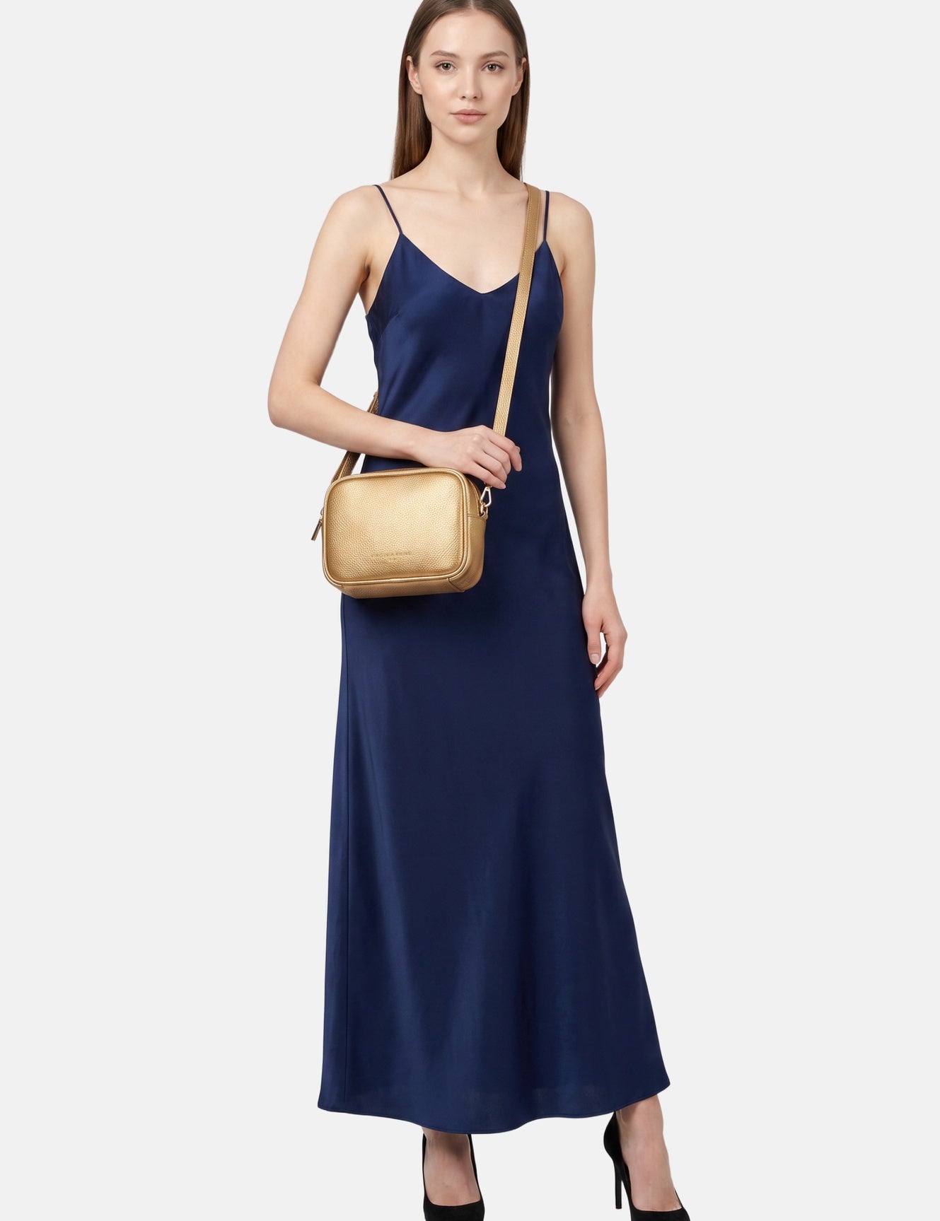 Borsa a Tracolla in Vera Pelle Argento