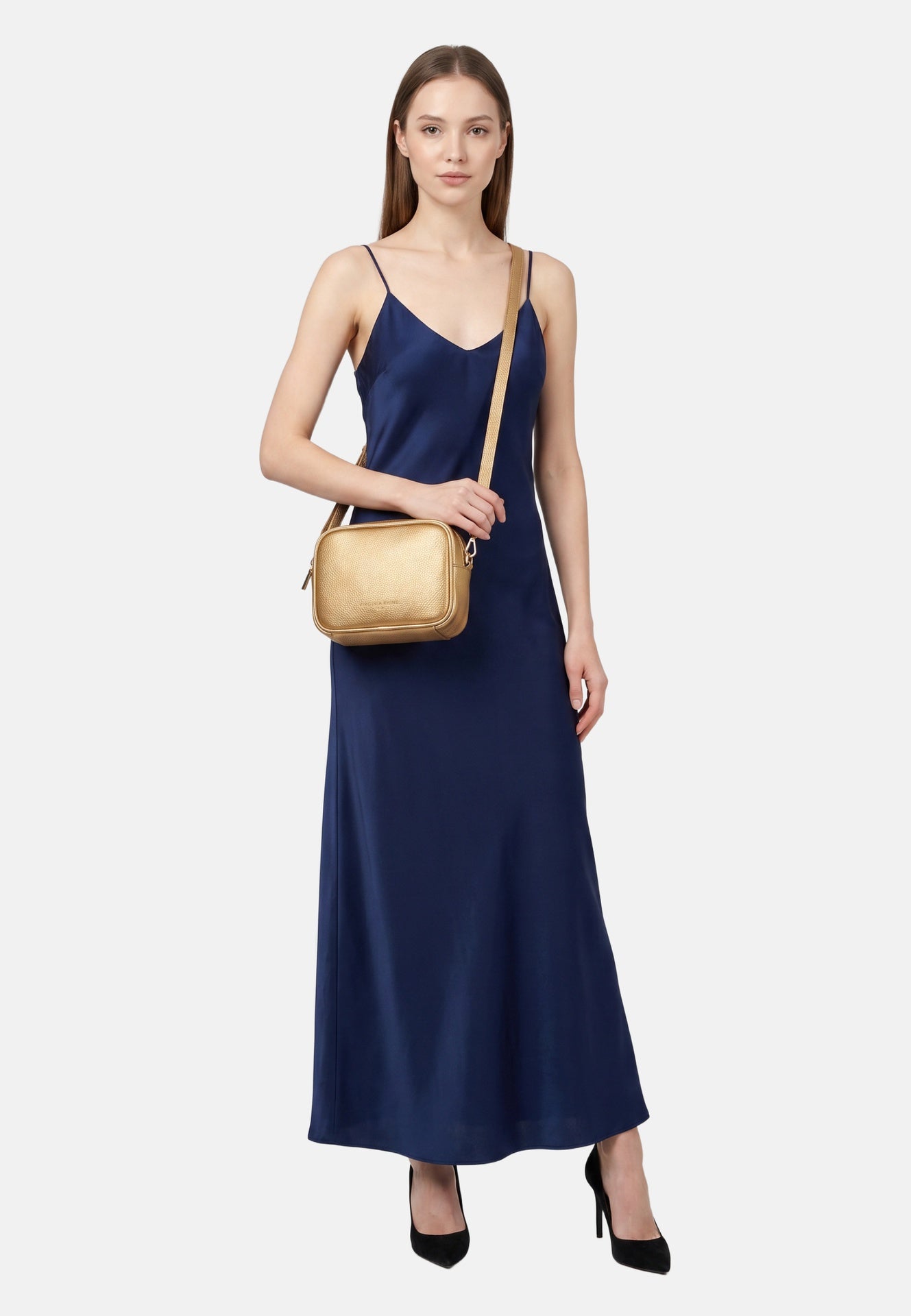 Borsa a Tracolla in Vera Pelle Argento