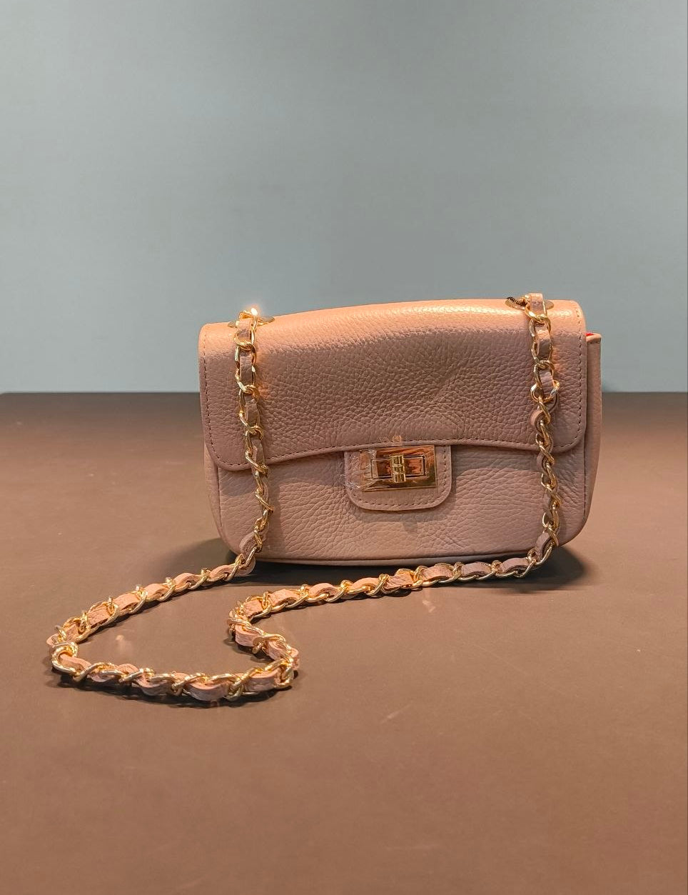 Borsa a Tracolla in Sauvage Leather Rosa
