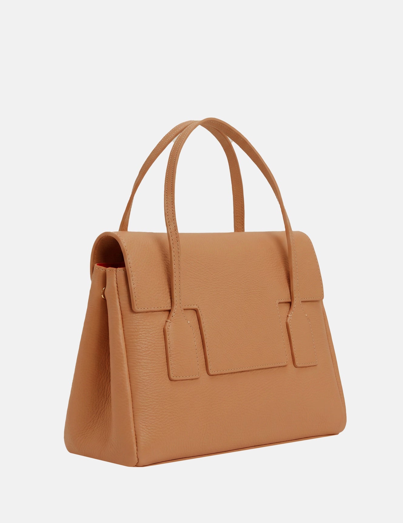 Borsa a Mano in Vera Pelle Sabbia