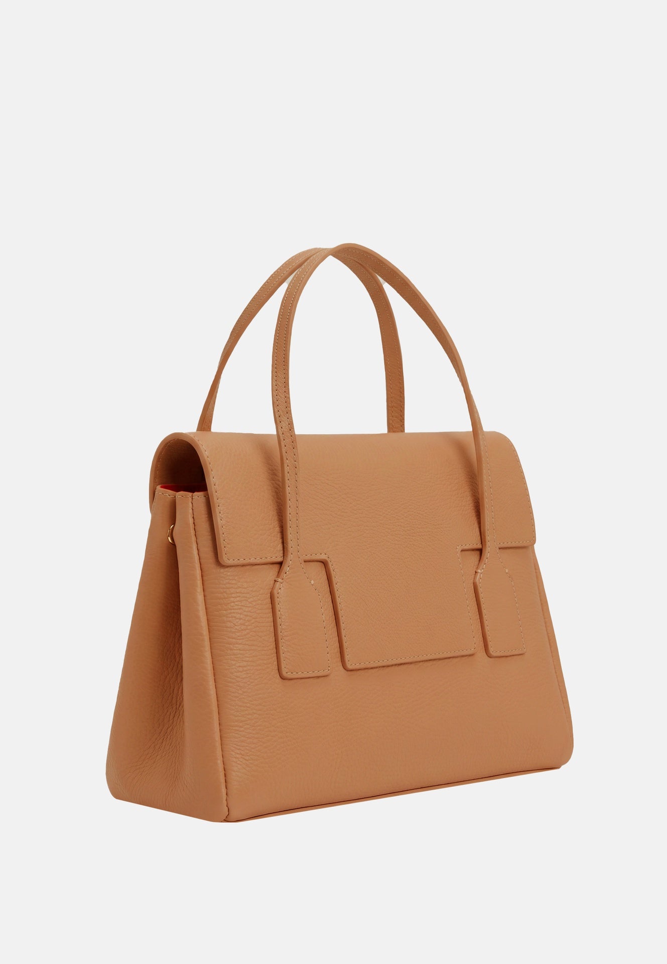 Borsa a Mano in Vera Pelle Sabbia