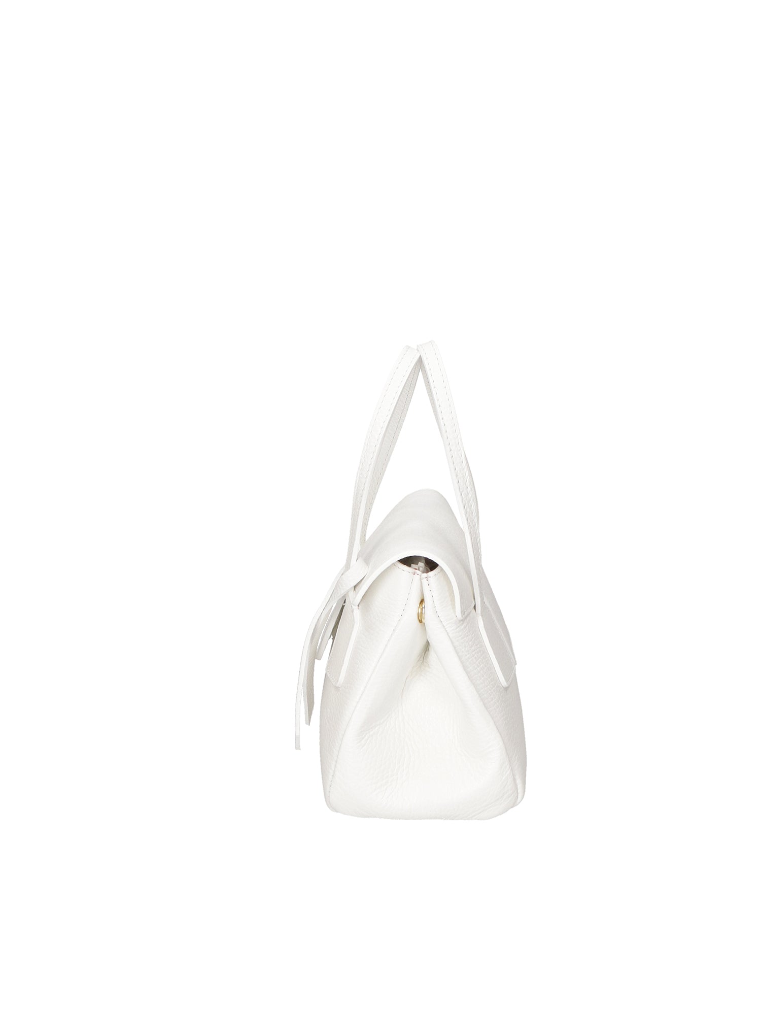 Borsa a Spalla in Vera Pelle Bianco