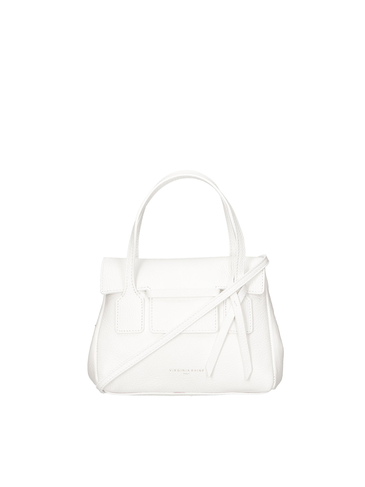 Borsa a Spalla in Vera Pelle Bianco