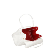 Borsa a Spalla in Vera Pelle Bianco