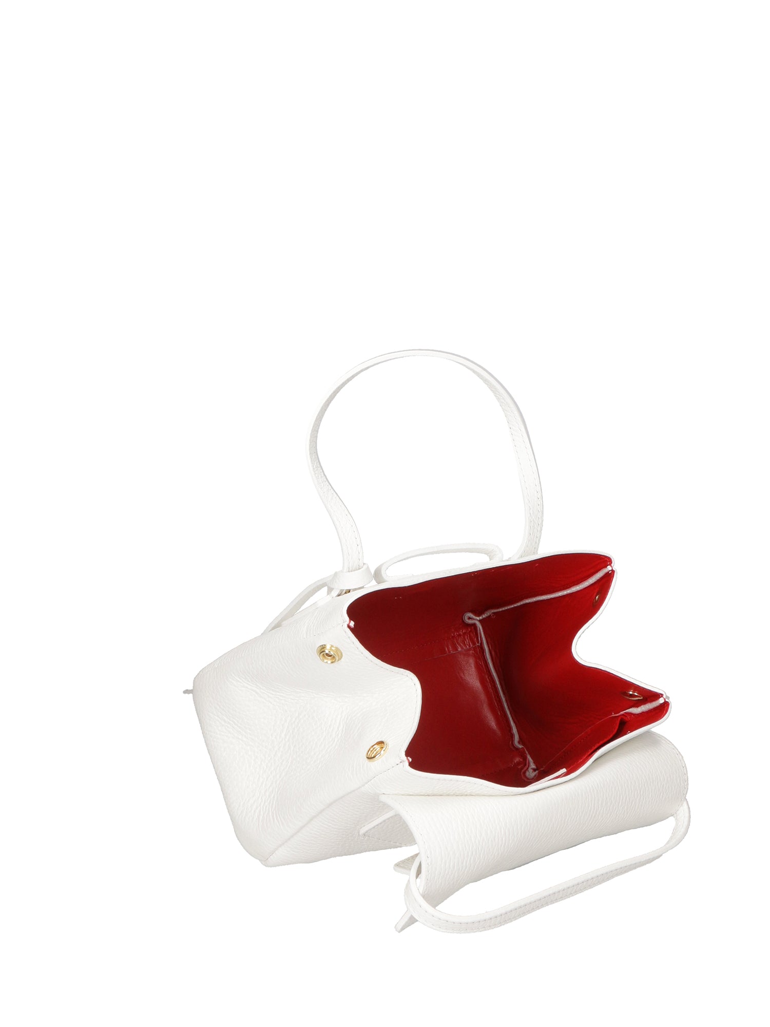 Borsa a Spalla in Vera Pelle Bianco