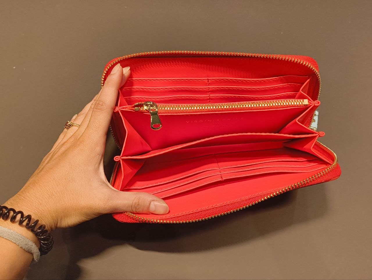 Portafoglio in Vera Pelle Rosso