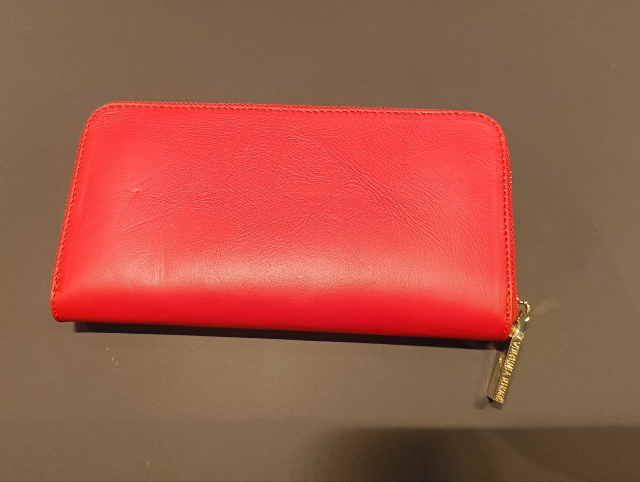 Portafoglio in Vera Pelle Rosso