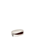 Borsa a Tracolla in Dollaro Leather Bianco