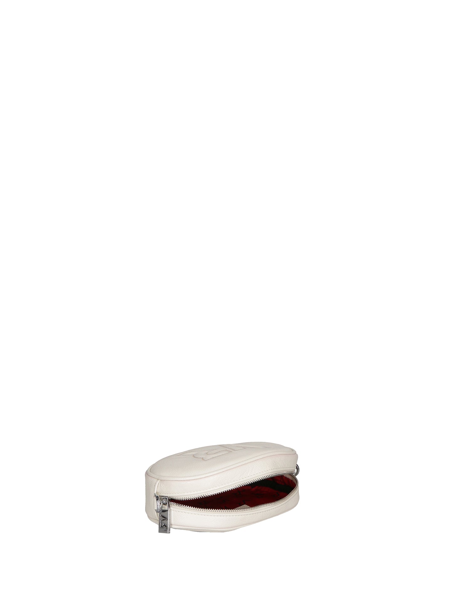 Borsa a Tracolla in Dollaro Leather Bianco