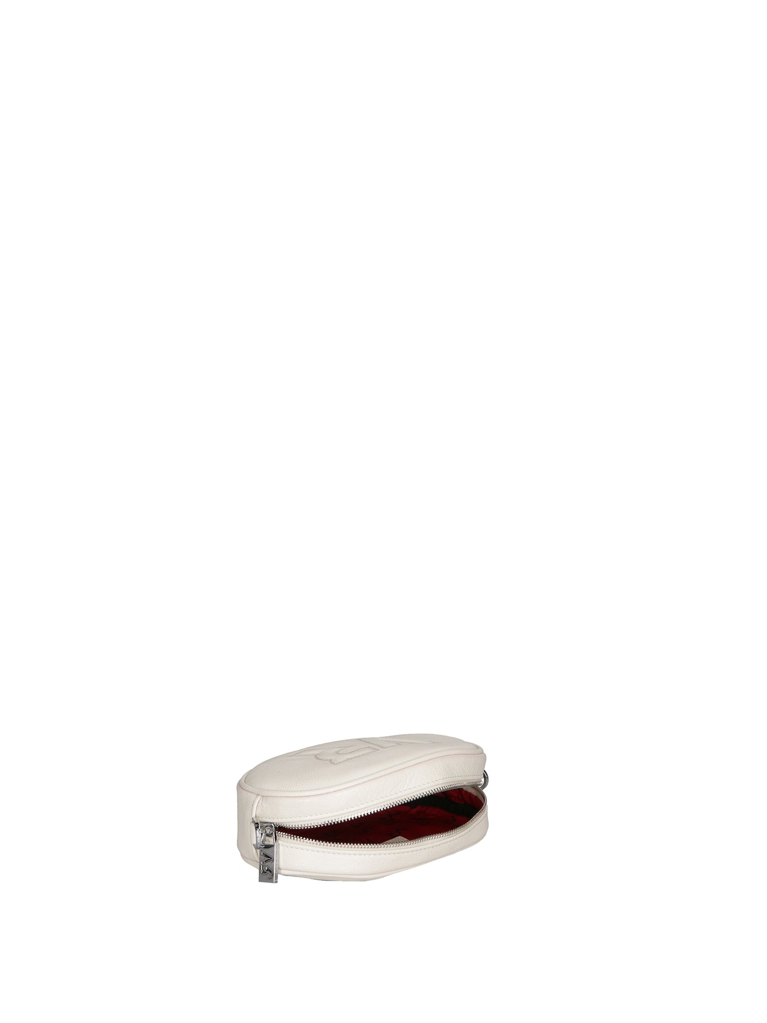 Borsa a Tracolla in Dollaro Leather Bianco