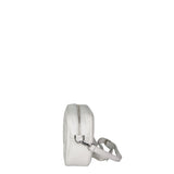 Borsa a Tracolla in Dollaro Leather Bianco