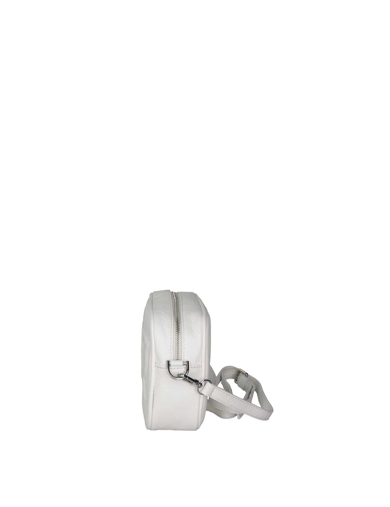 Borsa a Tracolla in Dollaro Leather Bianco