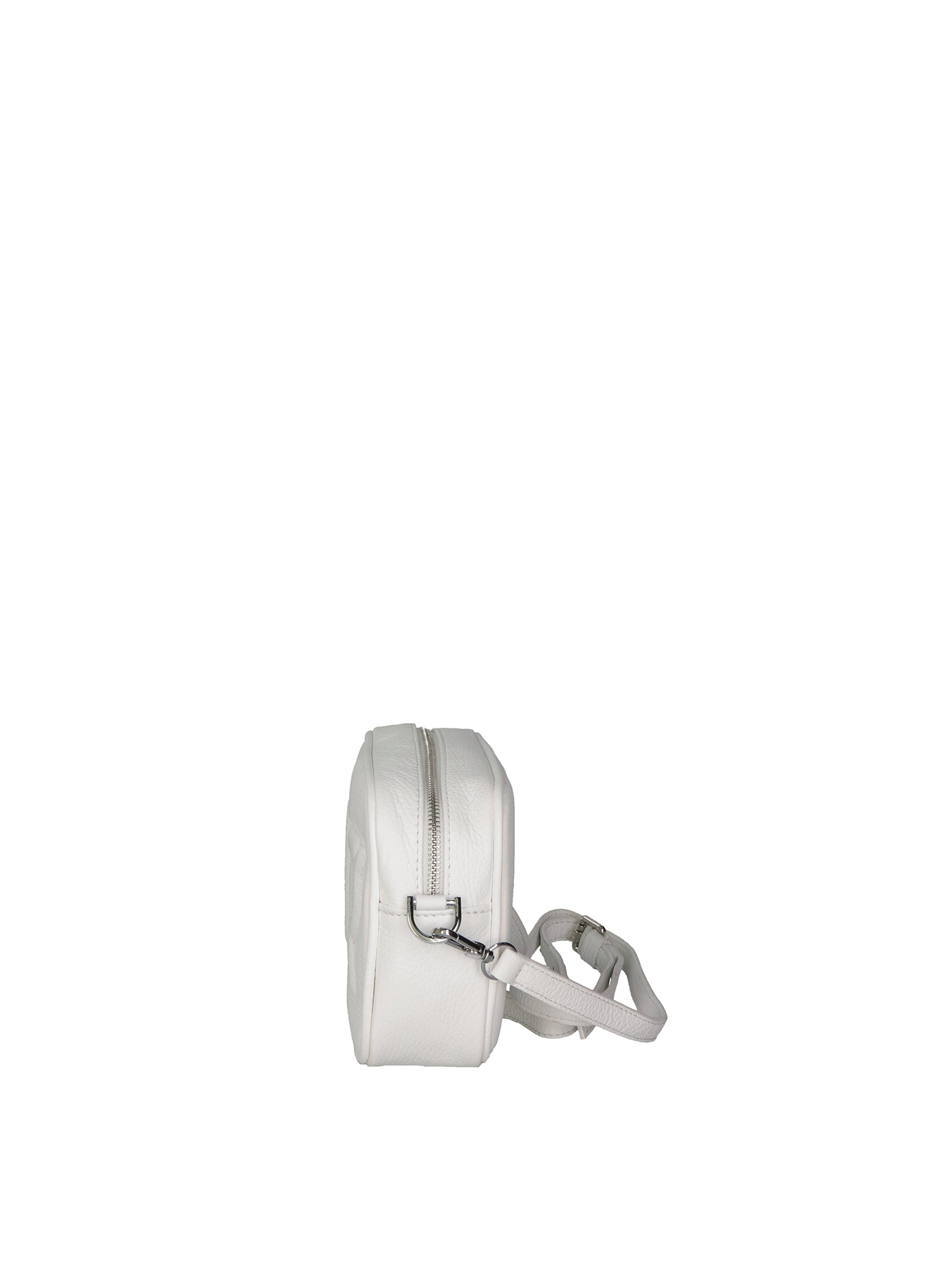 Borsa a Tracolla in Dollaro Leather Bianco