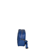 Borsa a Tracolla in Dollaro Leather Blu