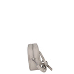 Borsa a Tracolla in Dollaro Leather Grigio