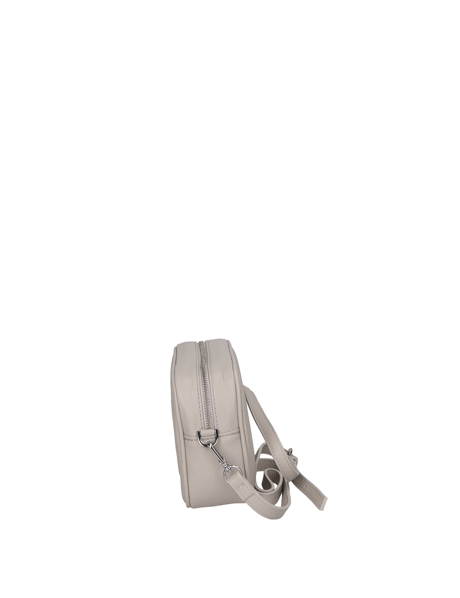 Borsa a Tracolla in Dollaro Leather Grigio