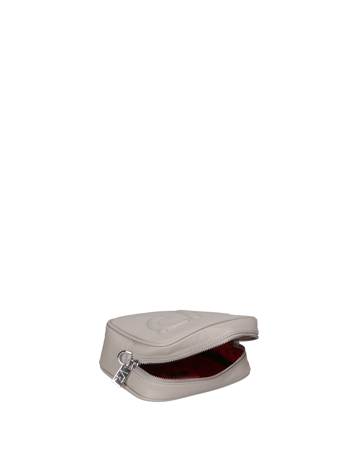 Borsa a Tracolla in Dollaro Leather Grigio