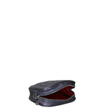 Borsa a Tracolla in Genuine Printed Suede Leather Blu