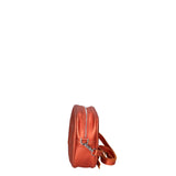 Borsa a Tracolla in Genuine Printed Suede Leather Rosa