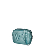 Borsa a Tracolla in Genuine Printed Suede Leather Turchese