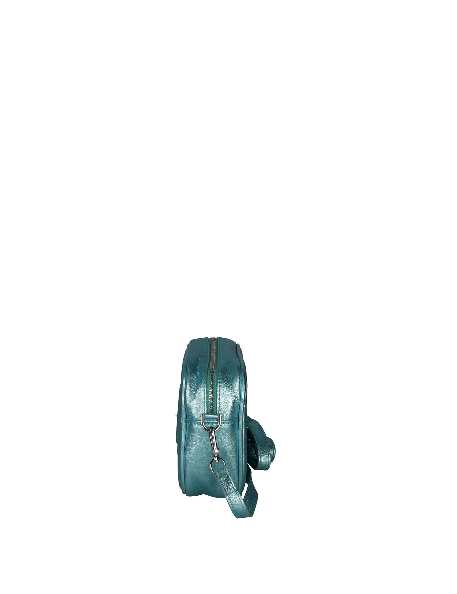 Borsa a Tracolla in Genuine Printed Suede Leather Turchese