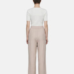 Pantaloni in Cotone Beige