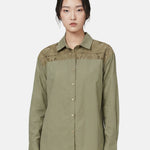 Camicia in Cotone Verde Militare