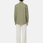 Camicia in Cotone Verde Militare