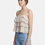 Canotta in Cotone Beige Scuro