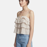 Canotta in Cotone Beige Scuro