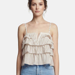Canotta in Cotone Beige Scuro