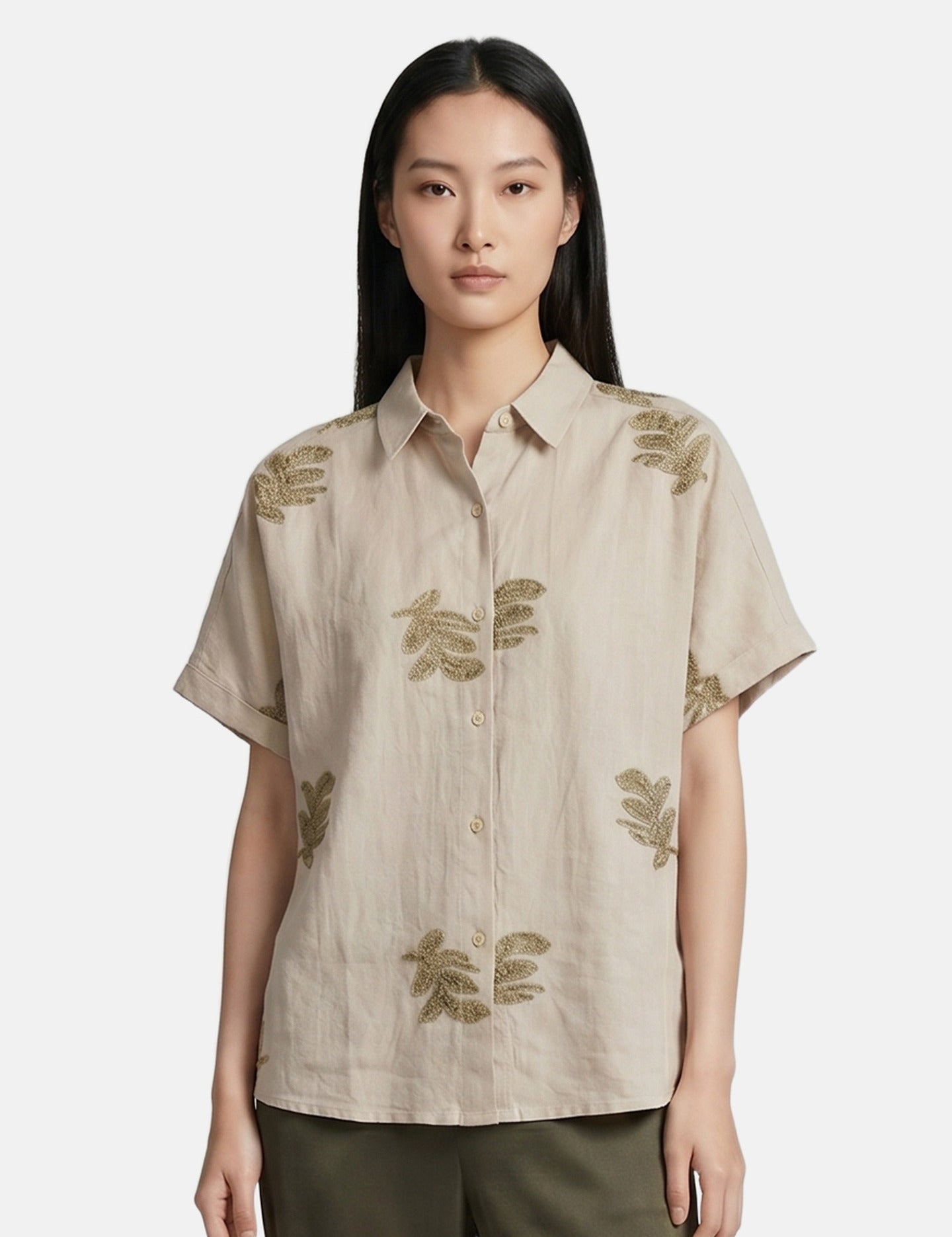 Camicia in Cotone Beige